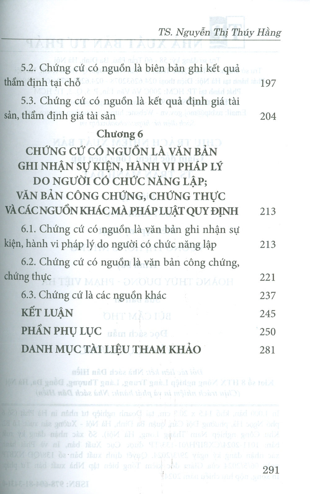 Chứng Cứ Trong Tố Tụng Dân Sự Việt Nam (Sách chuyên khảo) -  TS. Nguyễn Thuý Hằng