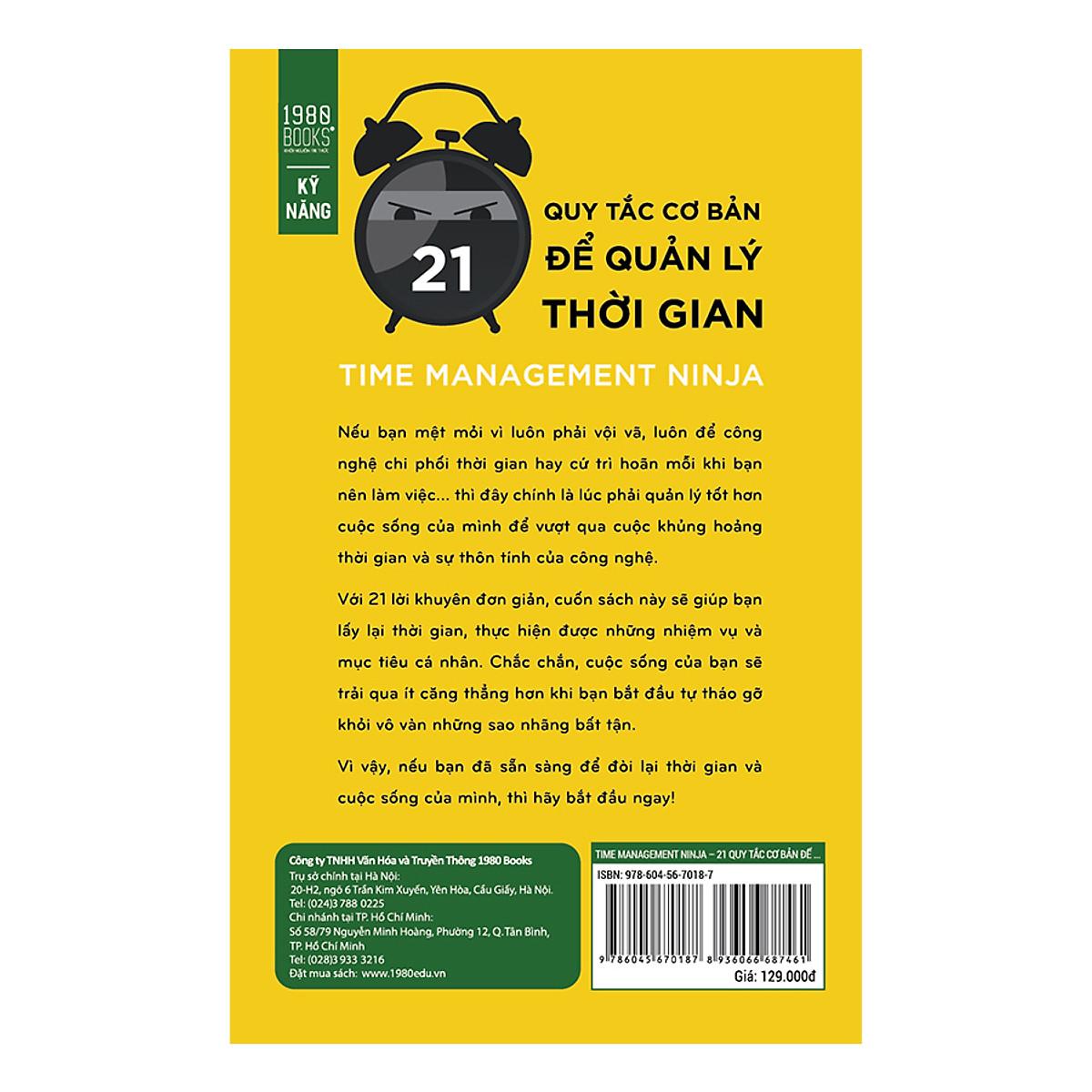 Time Management Ninja - 21 Quy Tắc Cơ Bản Để Quản Lý Thời Gian - Bản Quyền