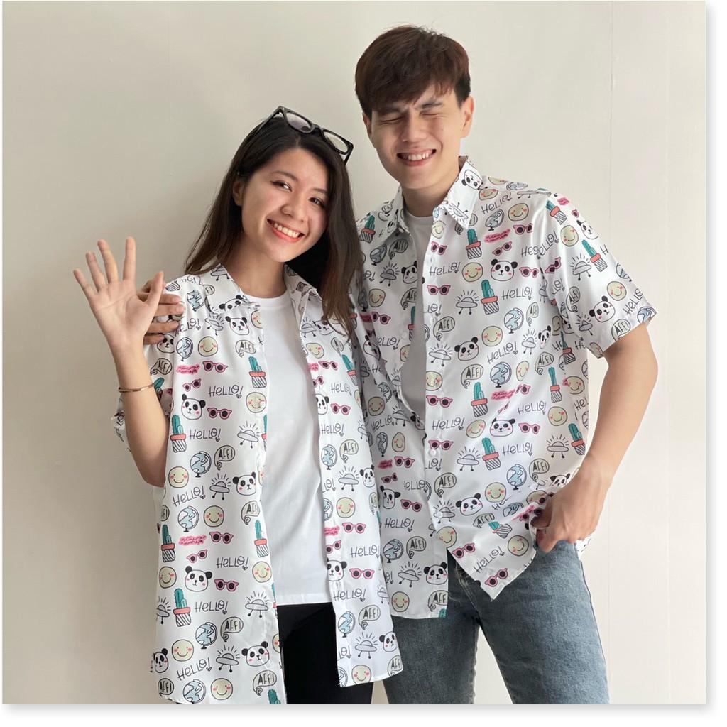 ÁO SƠ MI NỮ FORM RỘNG HOẠ TIẾT ĐẶC SẮC , PHONG CÁCH 2021 KHÁNH AN STORE