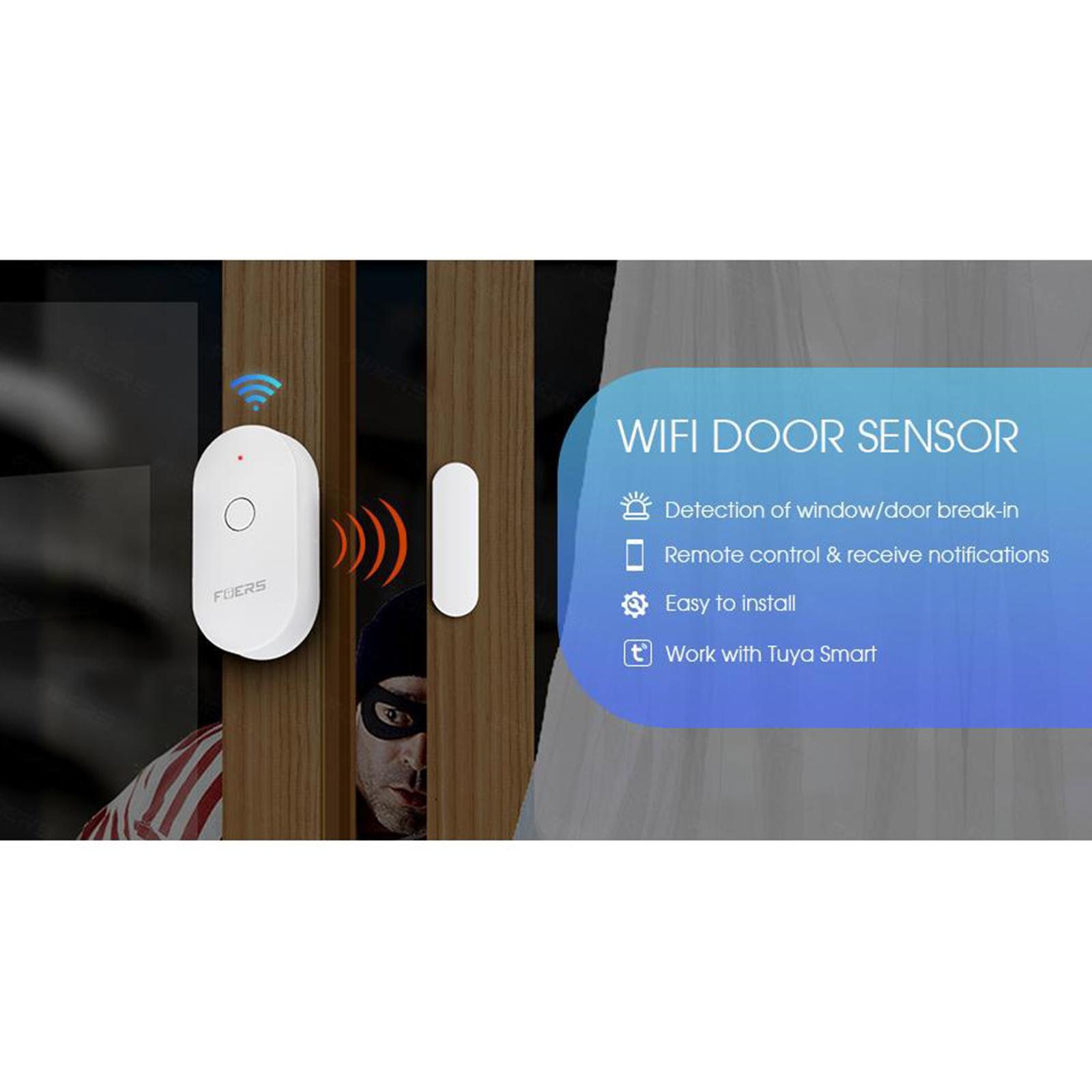 WiFi Smart Door Window Open / Closed Sensor Burglar Alarm for