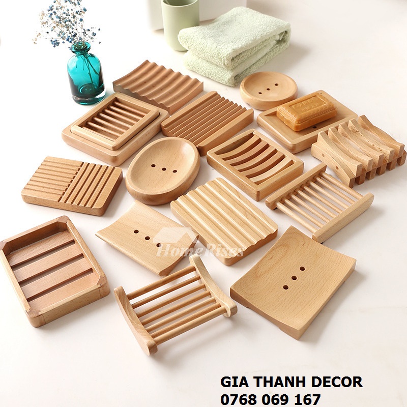 Style Bamboo Soap Dish handmade/ Khay dĩa gỗ để xà phòng handmade bằng gỗ tự nhiên, hình bầu dục, kiểu dáng sang trọng, decor trang trí nhà cửa gần gủi thiên nhiên