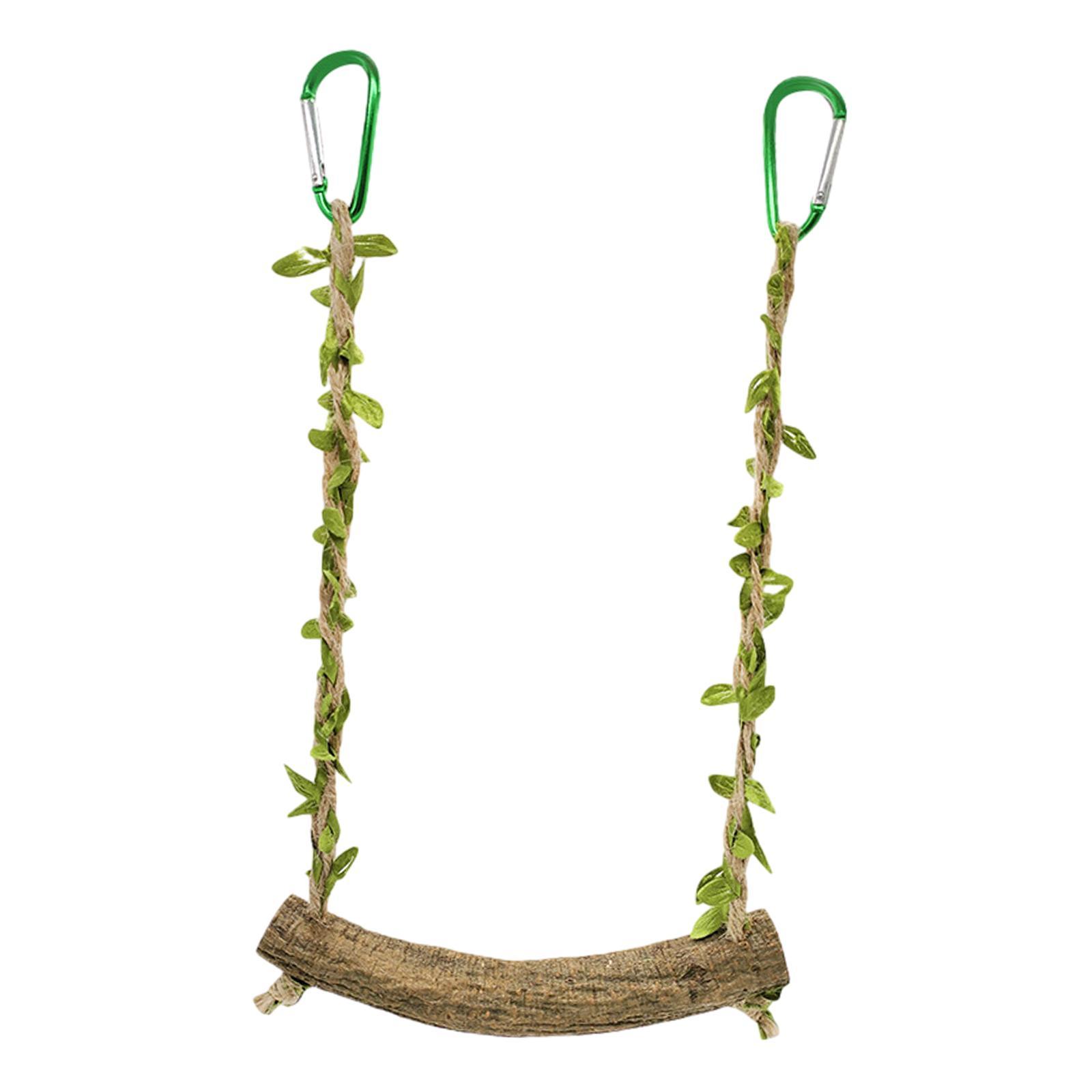 Wooden Birds Parrots Stand, Bird Training Perch Stand, Parakeet Cage Hammock, Chewing Bird Cage Toys for Medium Parrot