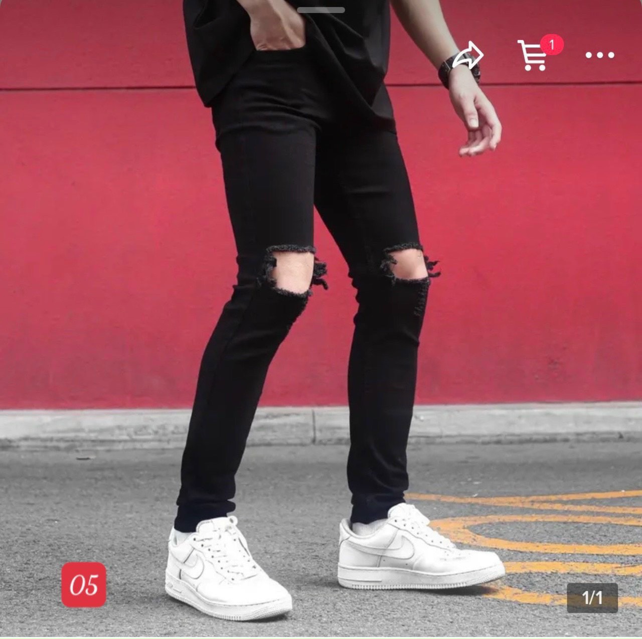Quần jean nam chất jean xịn Julido, Phối rách mẫu mới form đẹp tôn dáng không quá ôm MS05