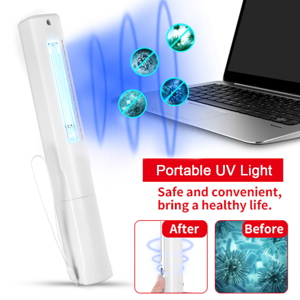 Đèn UV cầm tay có dây buộc, nhẹ và di động, thích hợp sử dụng tại nhà, cơ quan hoặc du lịch