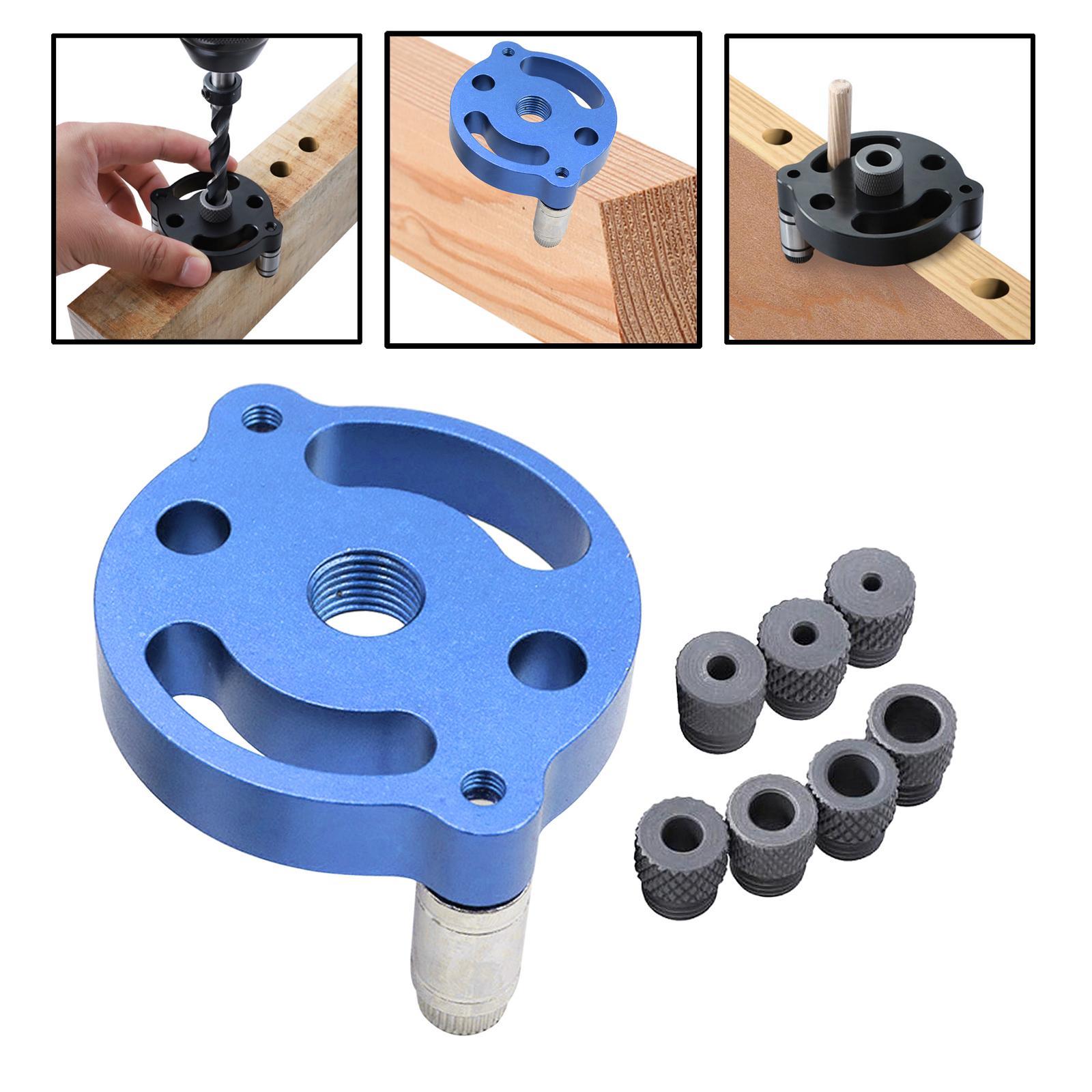 3 Sets 2-10mm Self-Centering Doweling Jig Set Vertical Hole Puncher Locator