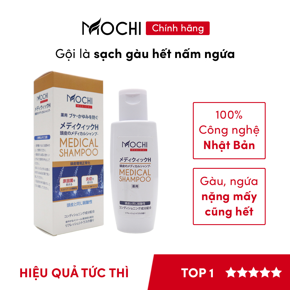 Dầu gội sạch gàu Mochi Medical Nhật Bản. Sạch gàu, sạch ngứa trong 2 tuần