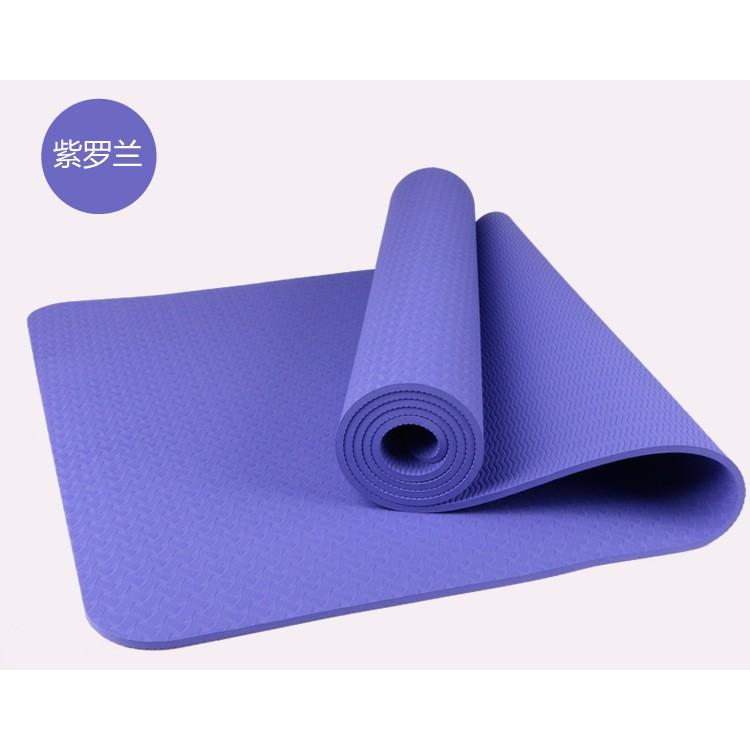 Thảm yoga PTE 6mm 1 lớp (tặng túi + dây)