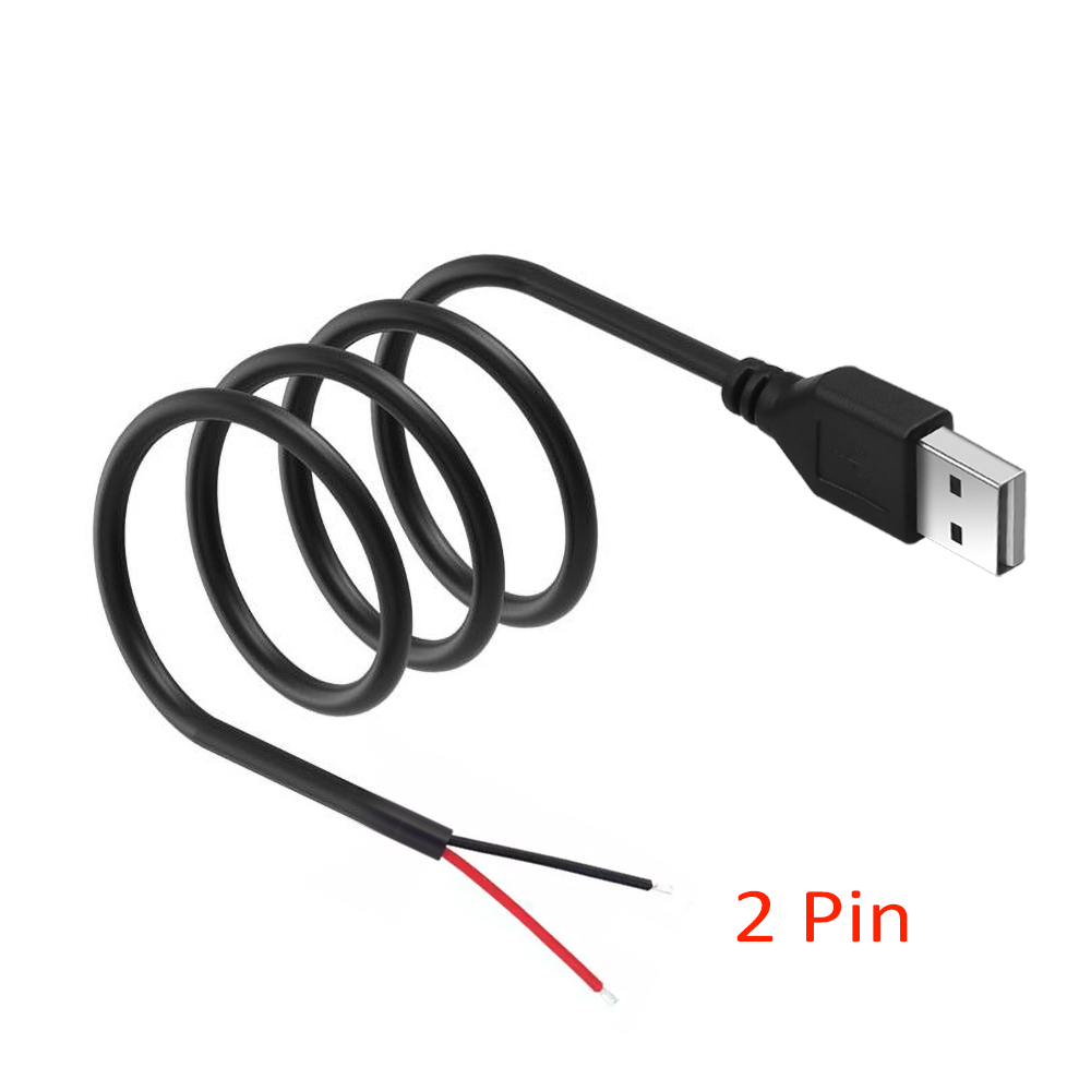 Dây cab nguồn USB dài 1,2 Mét, Dùng cho các loại đèn Led 5V, 12V, 24V