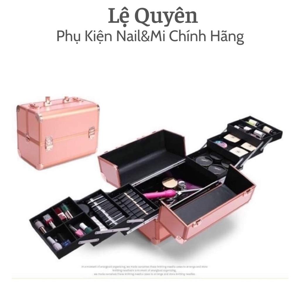 Cốp Đựng Đồ Nail Mi , Cốp Nhôm Đựng Dụng Cụ Trang Điểm Phun Xăm Mỹ Phẩm 2 Tầng-3Tầng