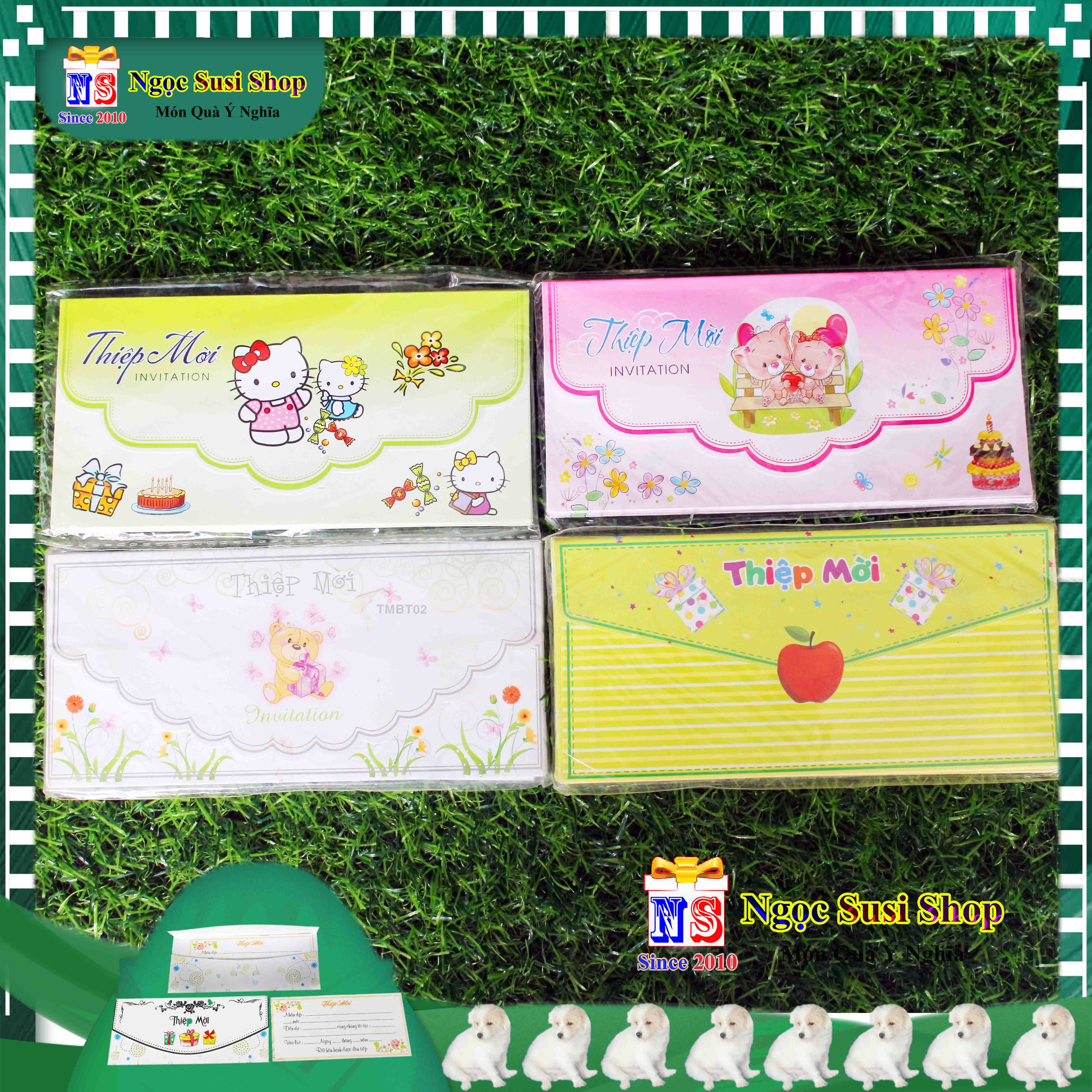 COMBO 5 THIỆP MỜI SINH NHẬT ĐÁM TIỆC THÔI NÔI BÌA CỨNG ĐẸP - NGẪU NHIÊN MẪU