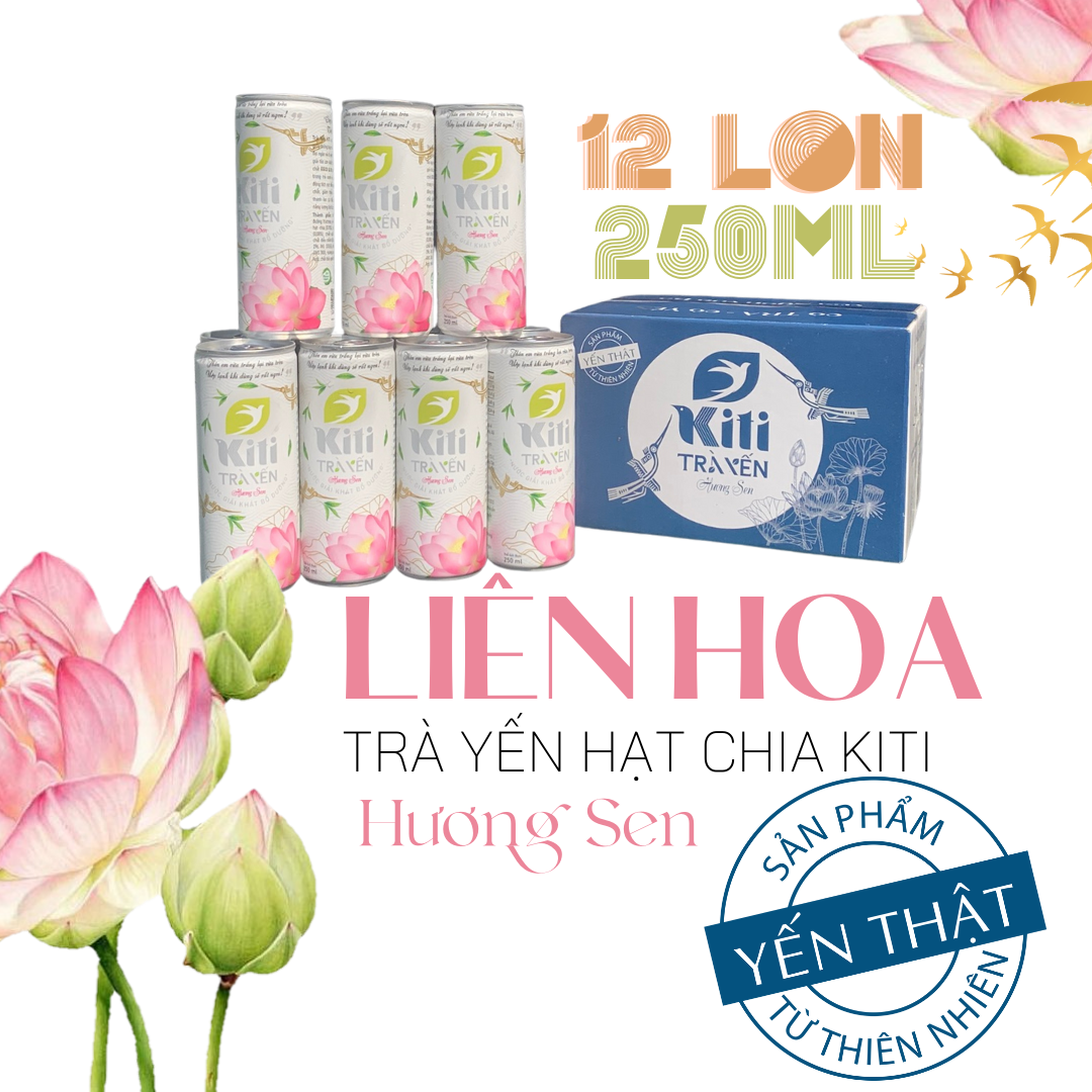 TRÀ YẾN HẠT CHIA KITI HƯƠNG SEN - 