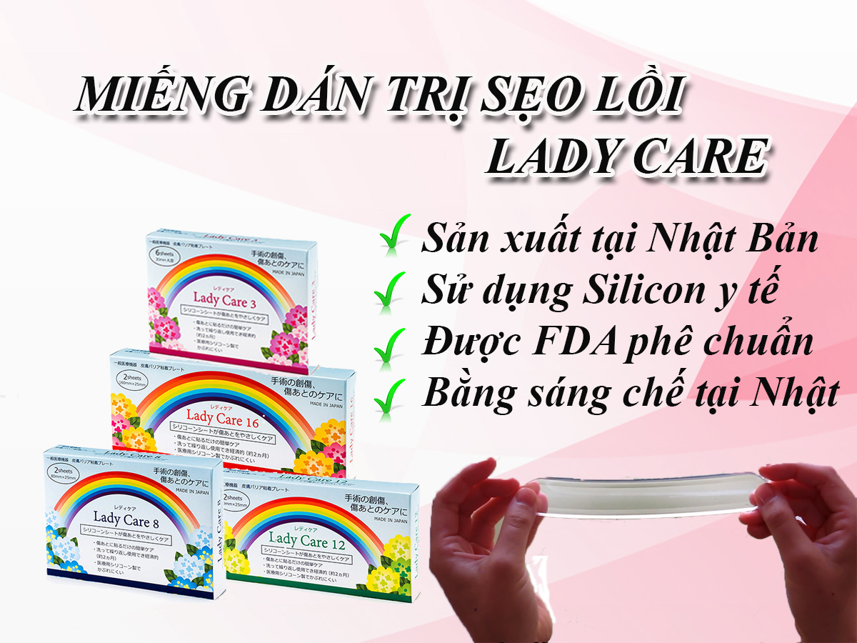 Miếng dán hỗ trợ điều trị SẸO LỒI của Lady Care / NHẬT BẢN