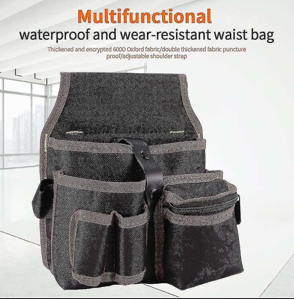 Thắt lưng dụng cụ, túi công cụ, tạp dề dụng cụ với 7 túi công cụ, không thấm nước, chuyên nghiệp