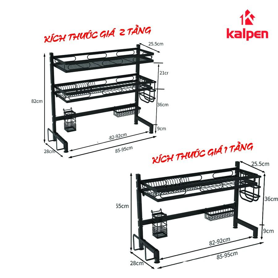Kệ Để Chén Đĩa Thông Minh Trên Bồn Rửa Sơn Đen Cao Cấp, KB