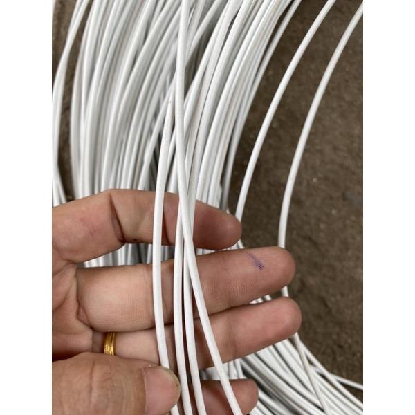 1 Mét dây thép bọc nhựa màu trắng loại 2,5 li không rỉ- hàng tốt, chất lượng