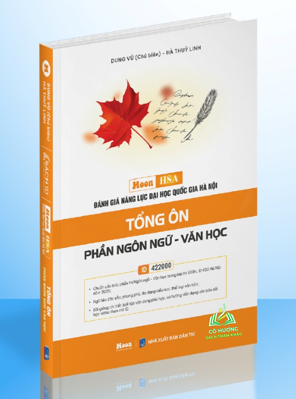Sách ôn thi đánh giá năng lực Hà Nội Tổng ôn phần ngôn ngữ Văn Học Moonbook #huongbook