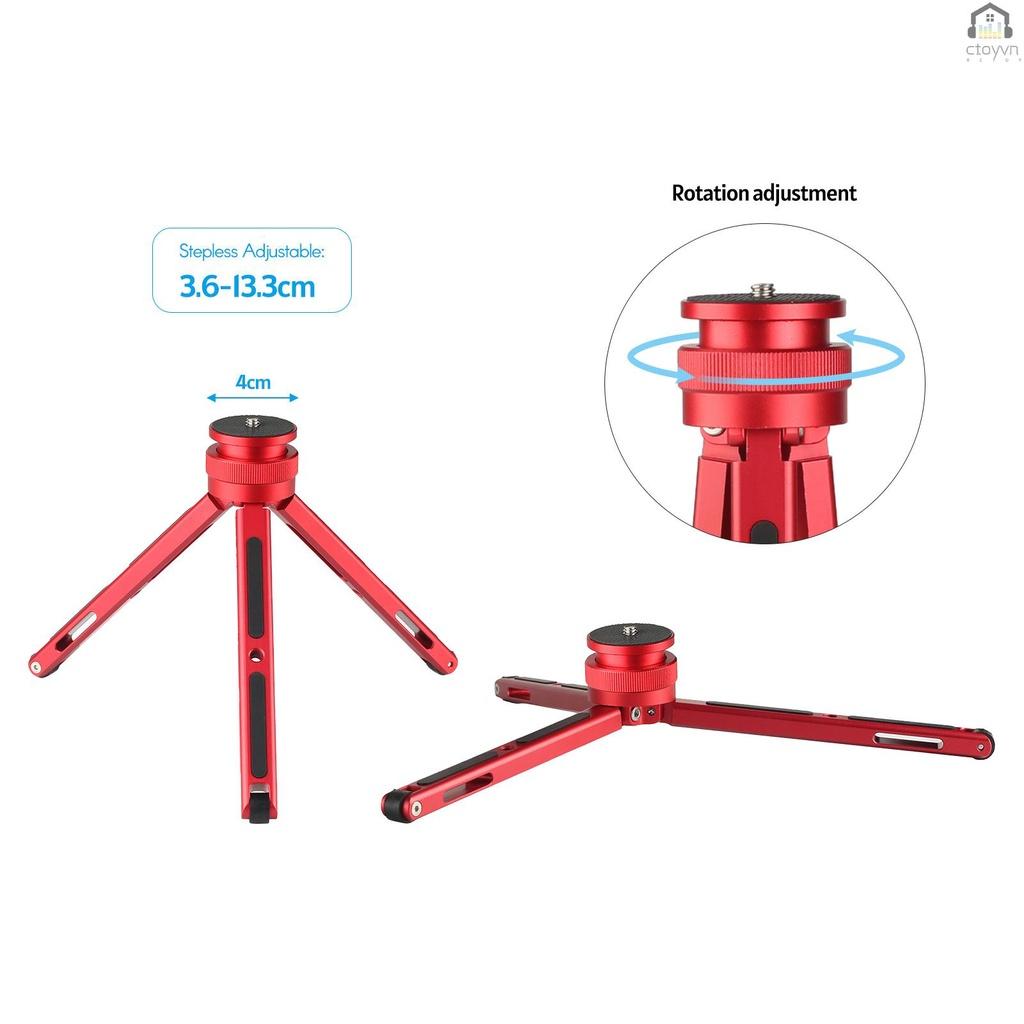 Giá đỡ ba chân bằng nhôm có thể điều chỉnh chiều cao với giao diện 1/4 inch cho máy ảnh DSLR SLR