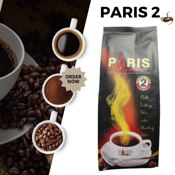 Cà phê bột pha phin Paris 2 - Đậm, hương vị đẳng cấp, pha cà phê sữa ngon