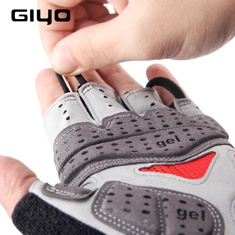 Bơm GIYO Găng Tay Xe Đạp Ngón Thể Thao Ngoài Trời Găng Tay Dành Cho Nam Nữ Gel Lót Thoáng Khí MTB Đường Đua Đi Găng Tay Xe Đạp s10