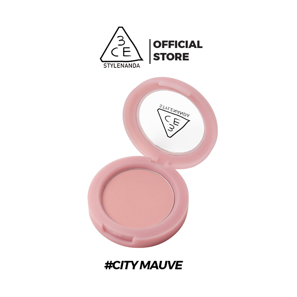 Phấn Má Hồng 3CE Phiên Bản SPLIT SECOND 3CE FACE BLUSH #CITY MAUVE Sắc Hoa Cà Sang Trọng, Hiện Đại 5.5g