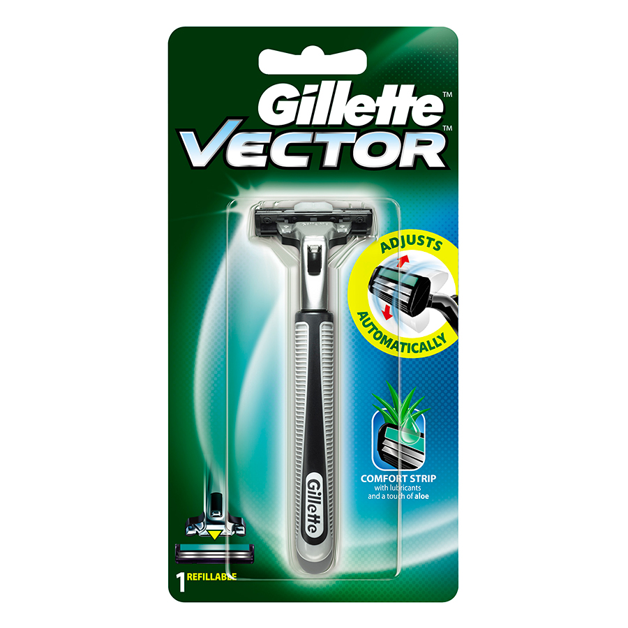 Dao Cạo Râu Gillette Vector Plus Razor 1Up