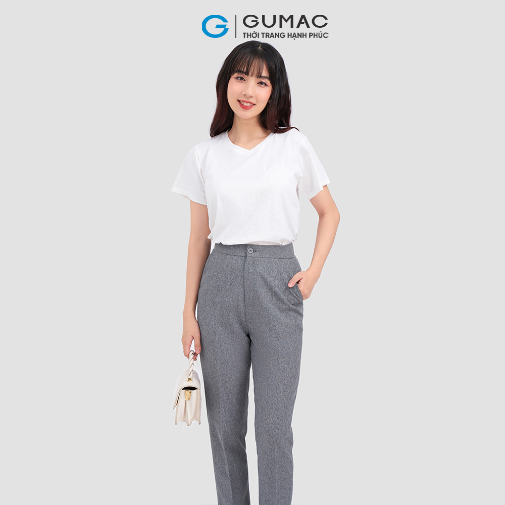 Quần baggy GUMAC QC12062 xẻ lai công sở thanh lịch