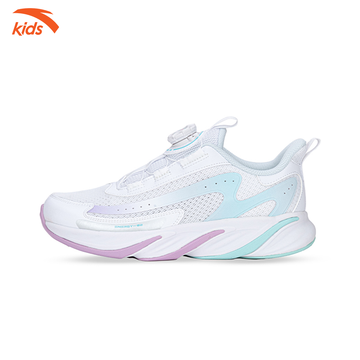Giày thể thao bé gái Anta Kids, dòng chạy, thiết kế khóa habu tiện lợi, mặt lưới thoáng khí 322235512