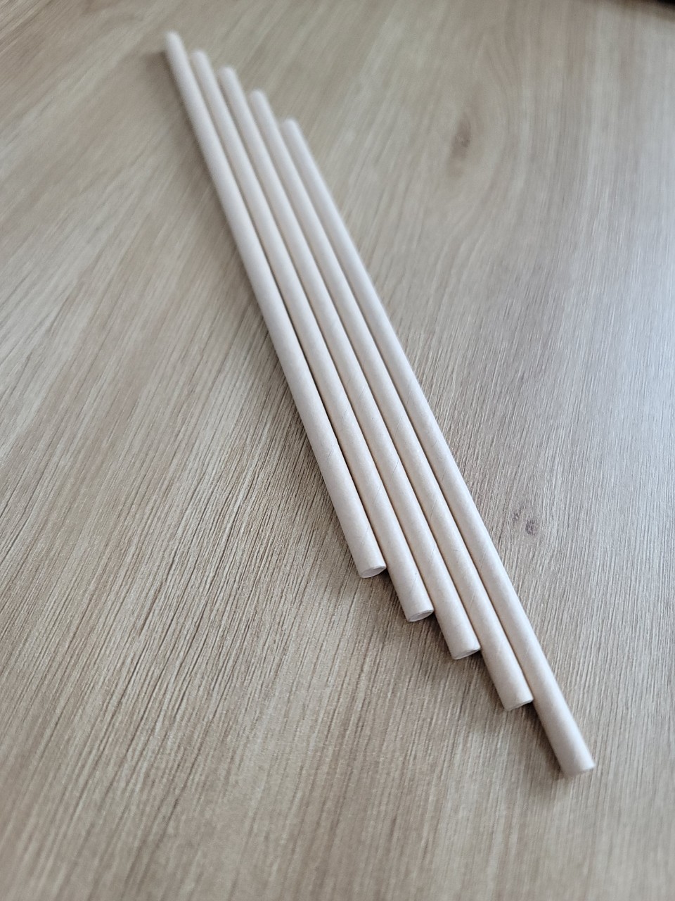 2500 ống hút màu trắng 6x197mm Clean paper straw (không màng bọc) dùng uống cà phê nước ngọt