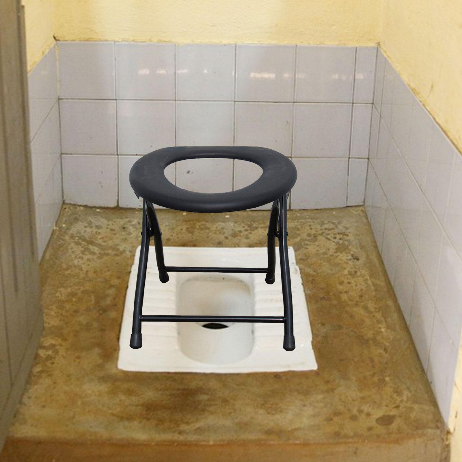 Camping Toilet Seat Commodes Chair Folding Toilet Chair Seat Chair for Elderly pregnants