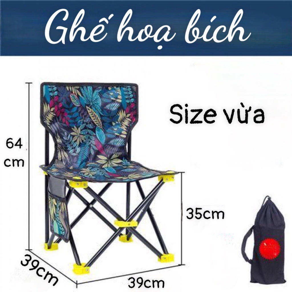 ￼Ghế Câu Cá Gấp Gọn Lá Phong, họa bích Ghế Gấp Inox, Ghế Xếp Giã Ngoại Giá Rẻ