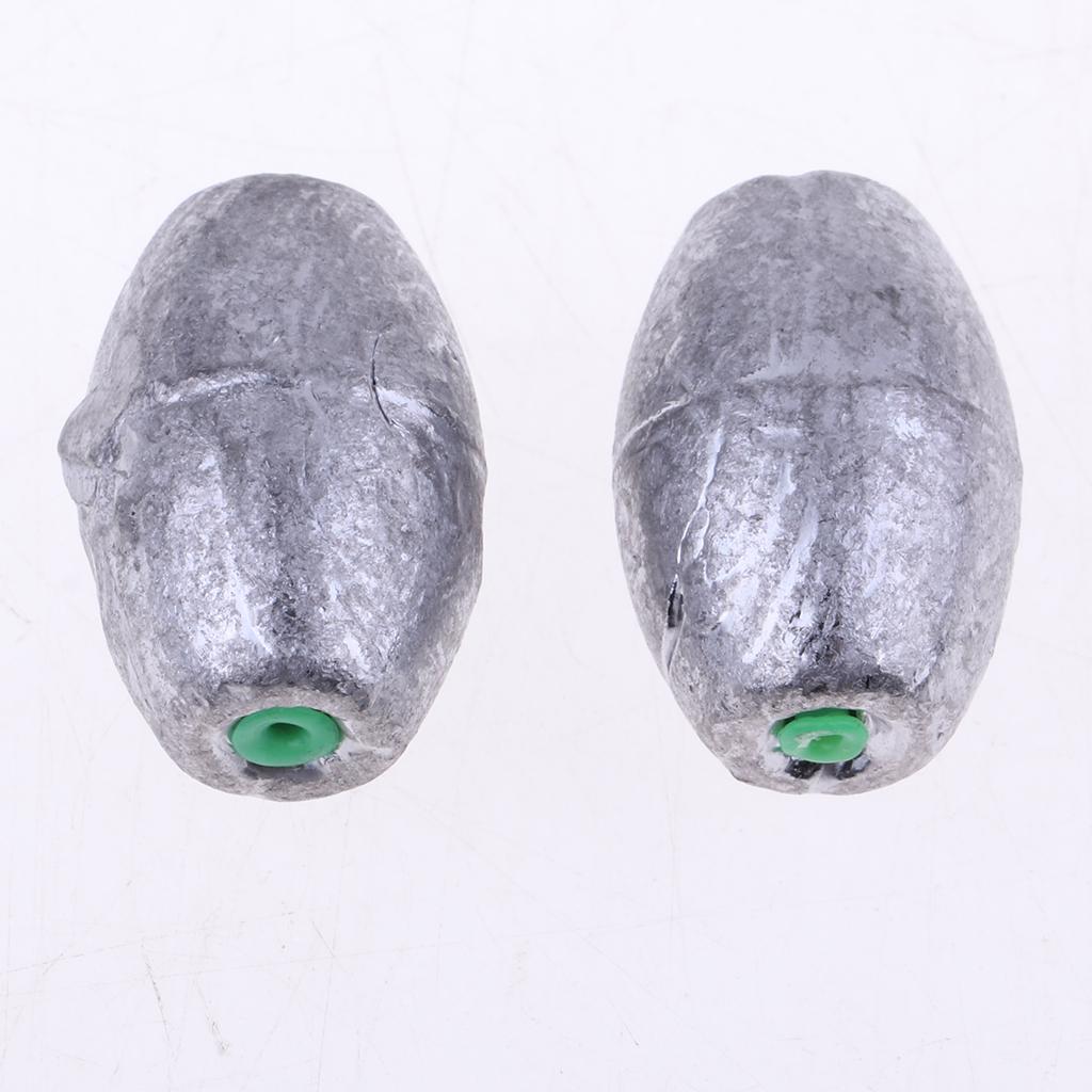 25Pcs/set Fishing Lead Weights Lead Fishing Sinker Weight for Any Waters 30g
