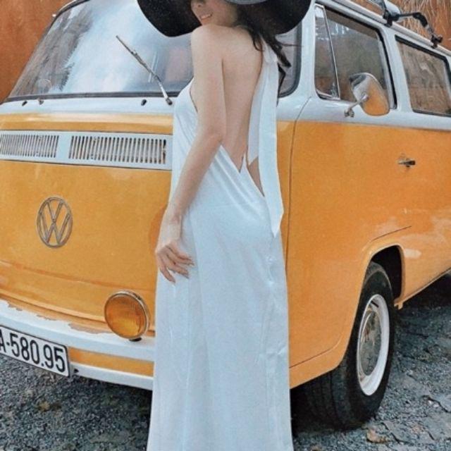 Đầm maxi cổ yếm hở lưng (4 màu