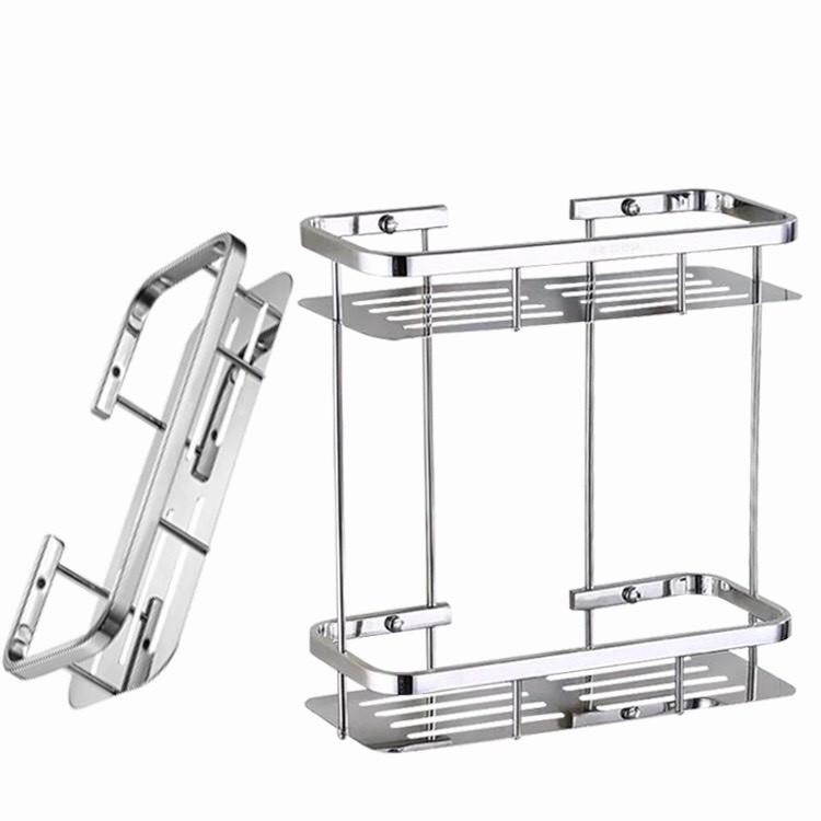 KỆ THẲNG 2 TẦNG INOX DÀY/Kệ góc đa năng nhà tắm inox 304 2 tầng tiện nghi cao cấp bề mặt bóng