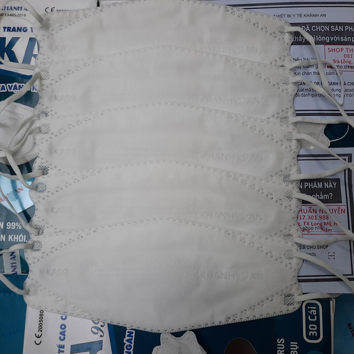 30 cái Khẩu trang y tế 4D Khánh An KA99 ngăn vi khuẩn 99% công nghệ Hàn Quốc KF94 ôm sát khuôn mặt không dính son và dễ thở