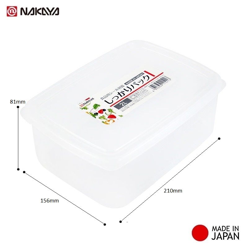 Hộp thực phẩm Nakaya 2000ml hàng nội địa Nhật Bản