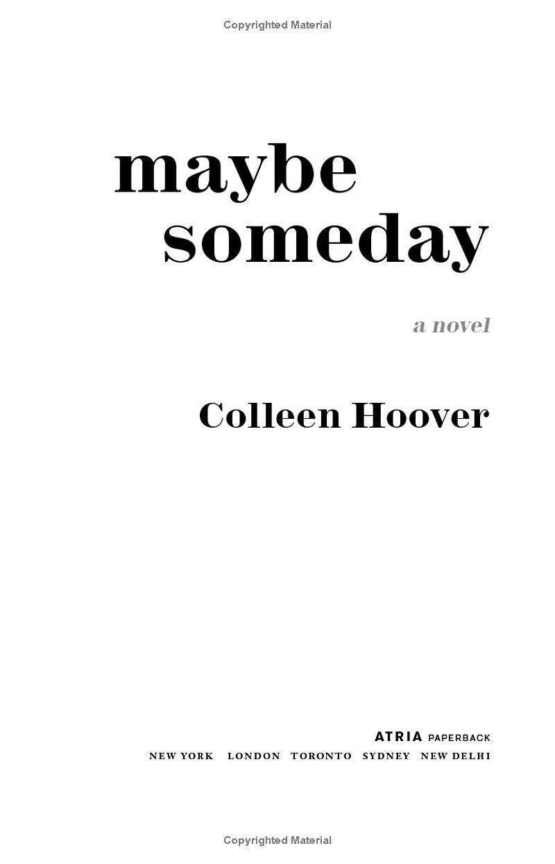 Maybe Someday Book 1