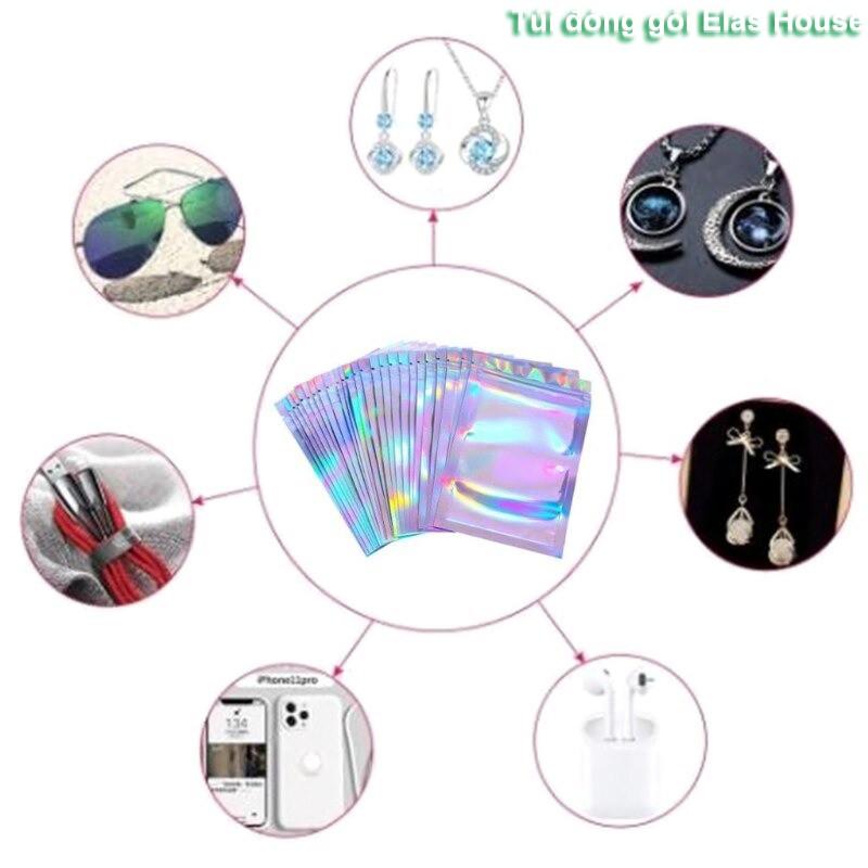 Túi Zip Hologram Màu Sắc Elas House Túi Zipper Nhỏ Mini Đủ Size Đa Năng