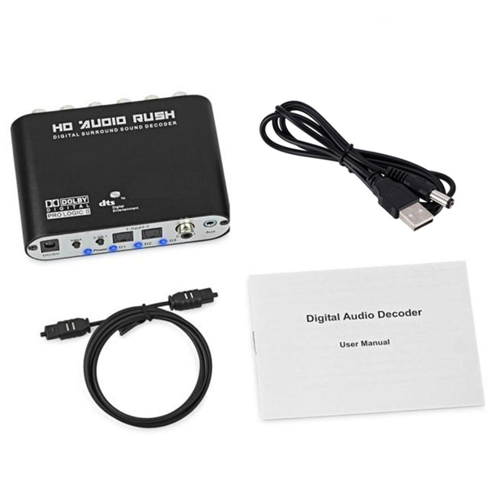 5.1-channel Dts Dolby/ac-3 Digital Audio  Decoder Strong Mobility Fiber Coaxial Rca Analog Converter Sound Audio Adapter Amplifier