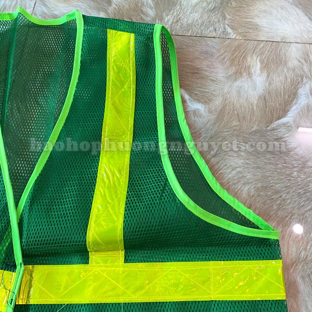 Áo phản quang lưới màu xanh môi trường