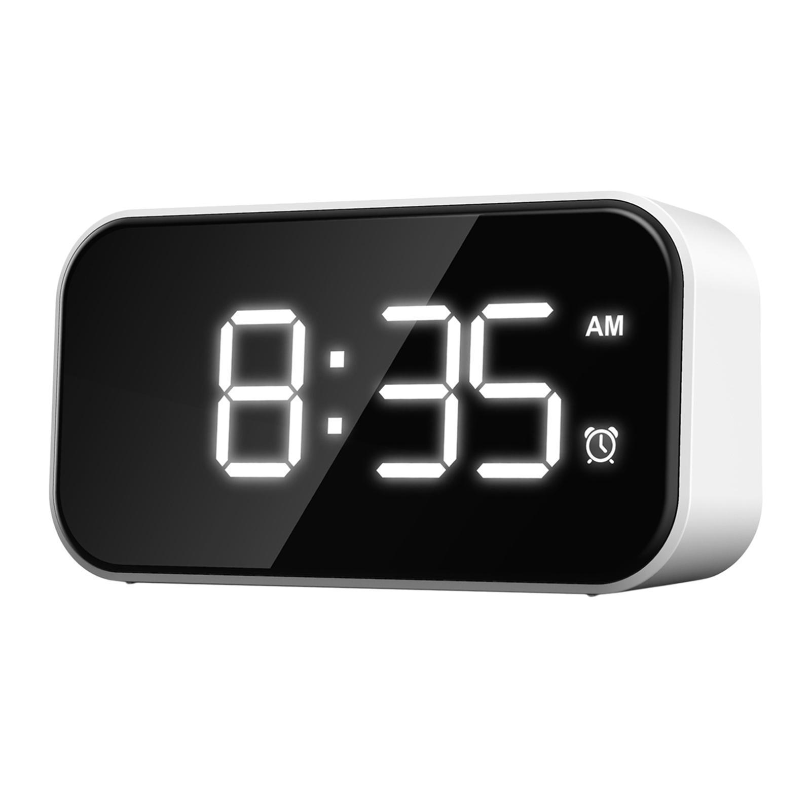 Alarm Clocks Small Desktop Clocks USB Port for Charging 12/24H for Bedroom -