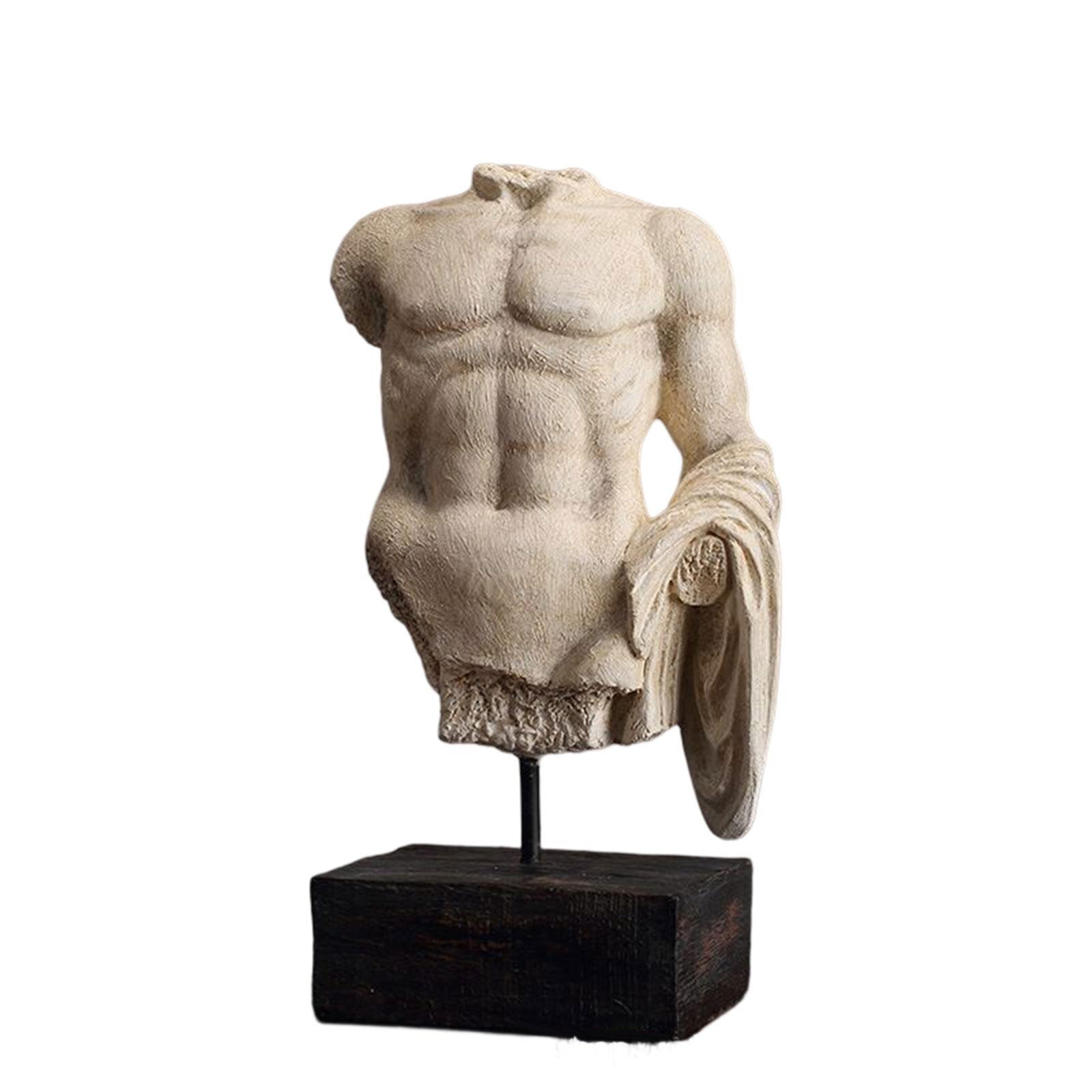 Male Bust Art Sculpture Desktop Decoration Delicate Workmanship Realistic