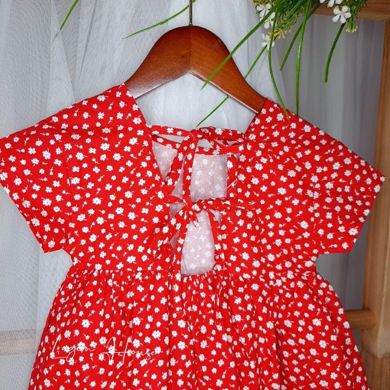 Váy Babydoll Buộc Dây Lưng Sau Cho Bé Gái- Lagim House