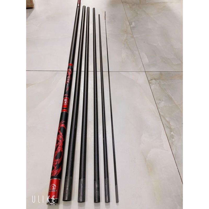 Cần câu tay 6H xích long dài 6m3 cần tải cá 8kg siêu khoẻ y hình