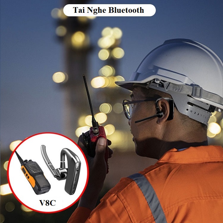 Tai Nghe Đàm Thoại Nhét Tai V8C - Công Nghệ Bluetooth 5.1 - Micro Cải Tiến Chất Âm Ổn Định, Giảm Ồn Kép