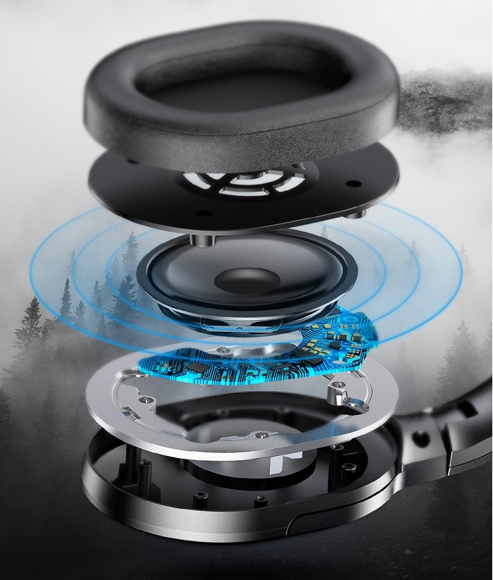 Tai nghe chụp tai chính hãng không dây cao cấp dành cho Baseus Encok D02 Stereo