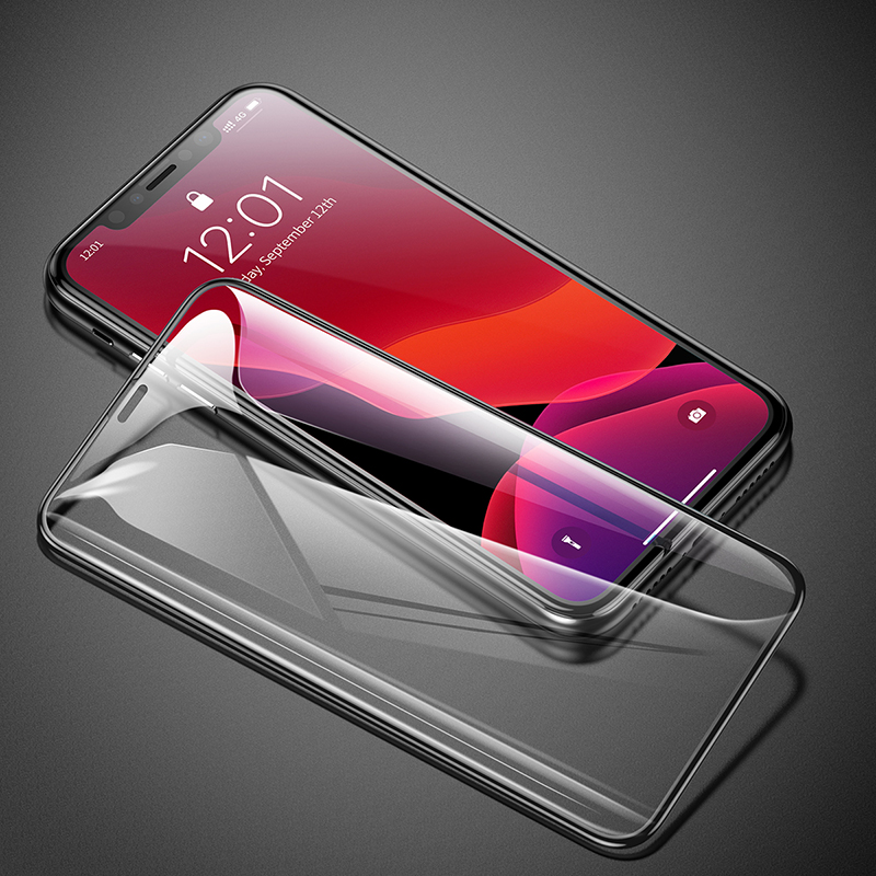 Kính cường lực Baseus 0.3mm Full-Screen and Full-glass Tempered Glass 5 lớp chống trầy cho iPhone 11/Pro/Pro Max - Hàng chính hãng