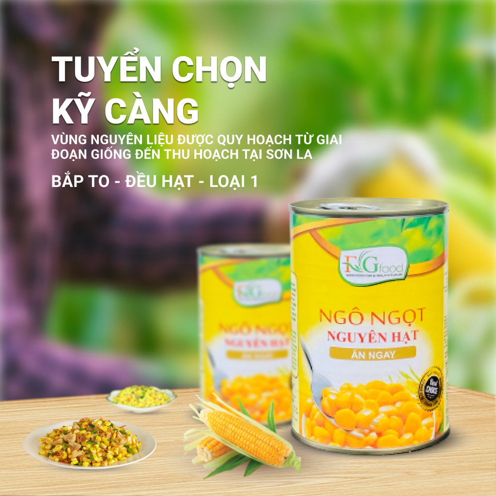 Combo 3 Ngô Ngọt Đóng Lon Nguyên Hạt F&amp;G Loại 1 - 450Gram Làm Ngô Chiên, Salad, Chế Biến Món Ăn