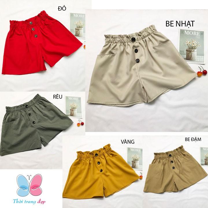 Quần đùi nữ từ 48-55kg - quần sọt short nữ vải kaki Lưng Cao - QU35