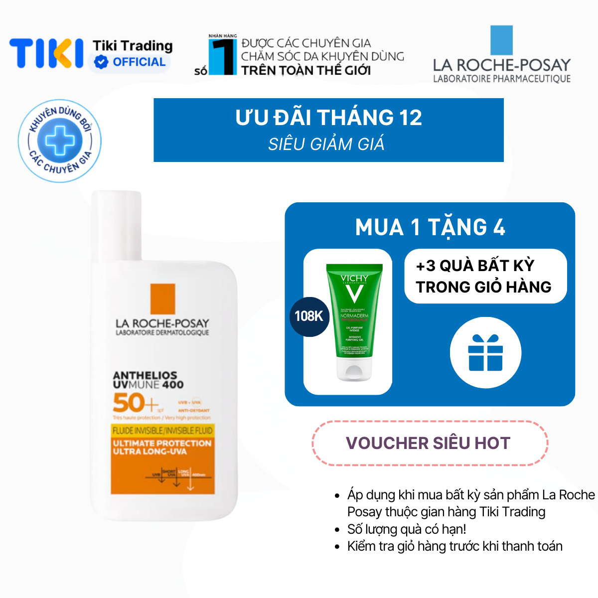 Sữa chống nắng tia UVA dài La Roche-Posay Anthelios UV Mune 400 50ml