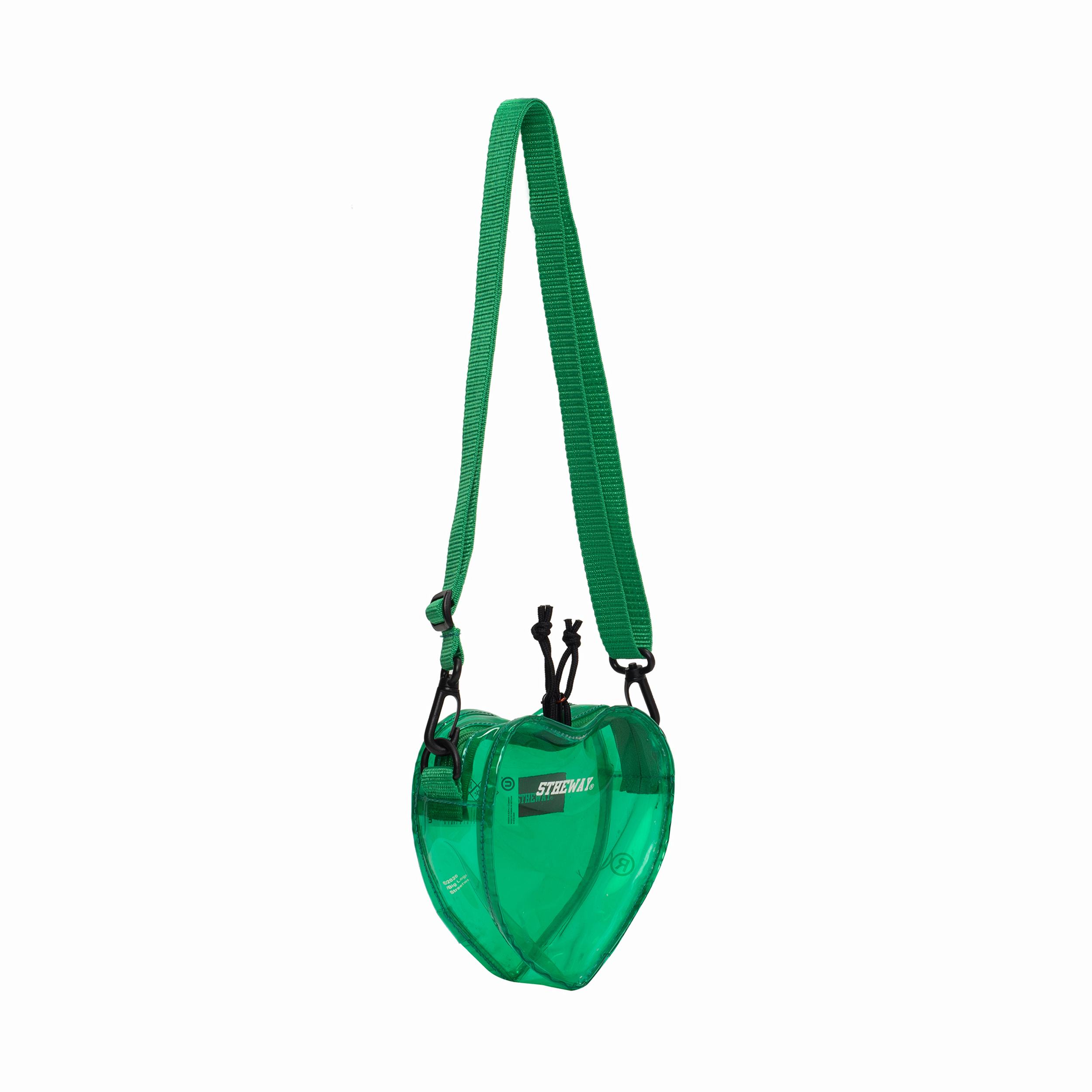 5THEWAY HEART SHOULDER BAG in DEEP MINT aka Túi Trái Tim Trong Suốt Xanh Lá